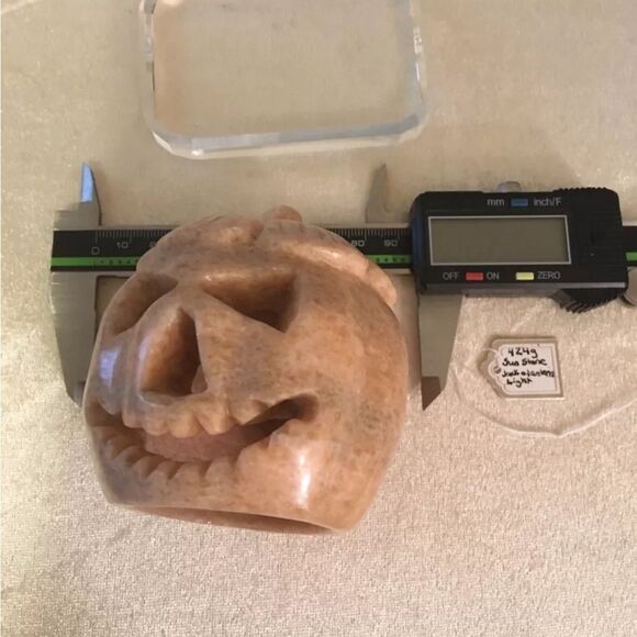 Sunstone Hollow Jack-O-Lantern Pumpkin CrystalCarving With Light 424g 3.2”x3” - Picture 10 of 10